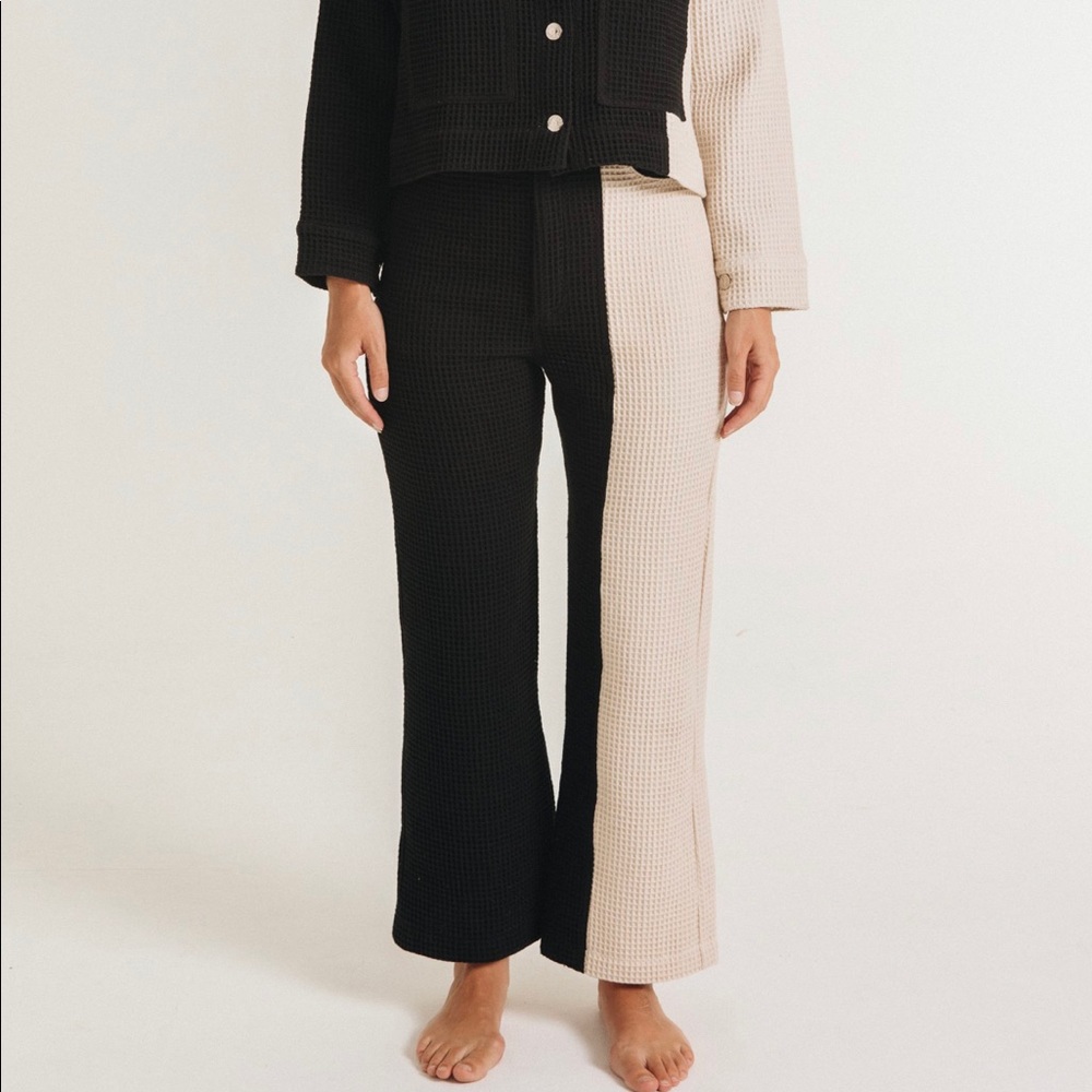 ANIELA PARYS Apollo Waffle Trousers | Two-tone | Size XL